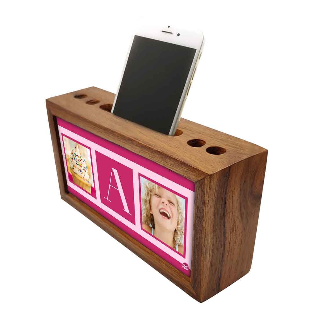 Customized Wooden Desk Organizer - Cup Cake Pink - Image 3