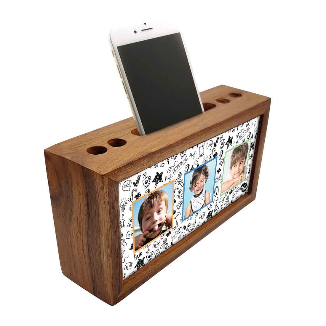 Customized Wooden Stationery Organiser - Add Your Picture - Image 2