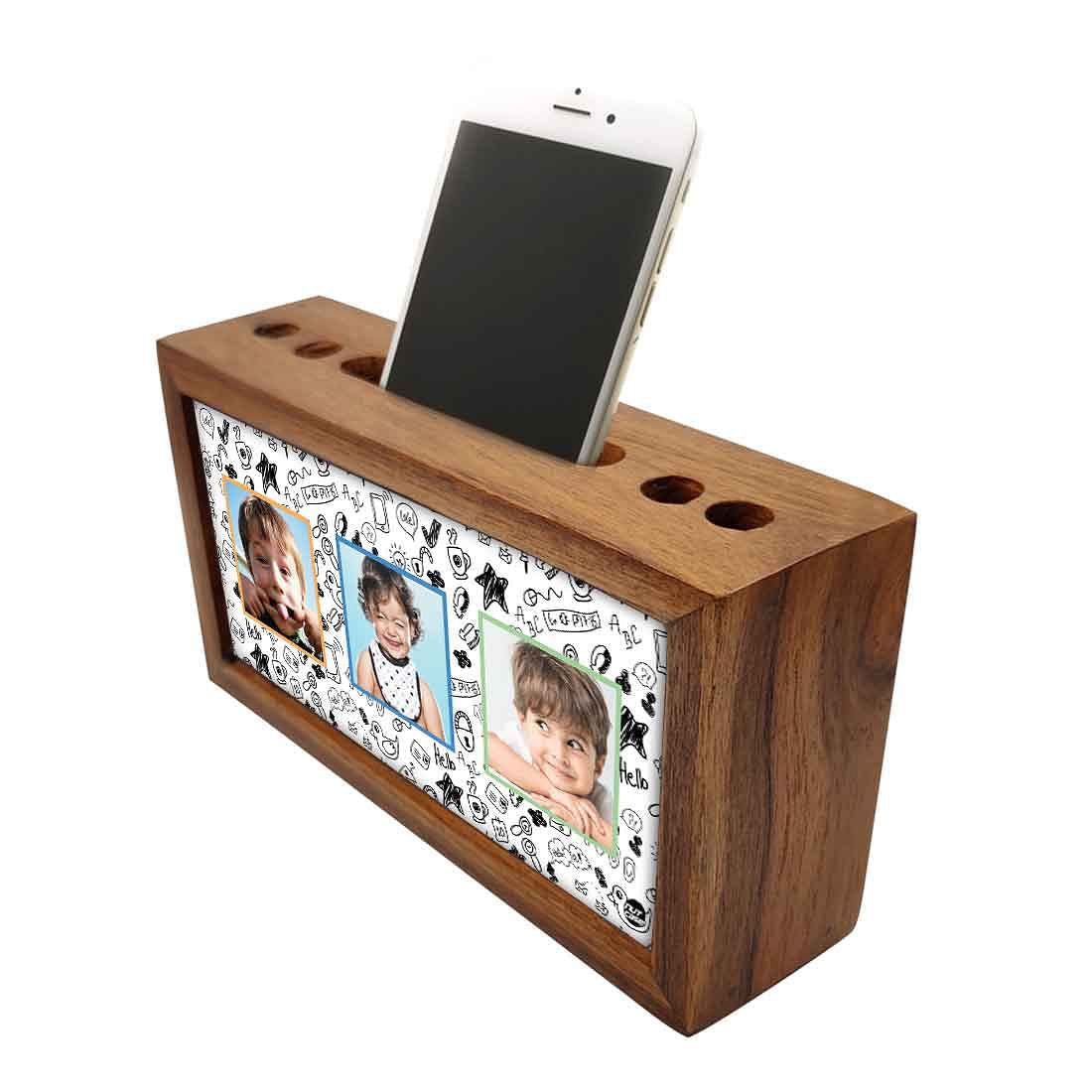 Customized Wooden Stationery Organiser - Add Your Picture - Image 3