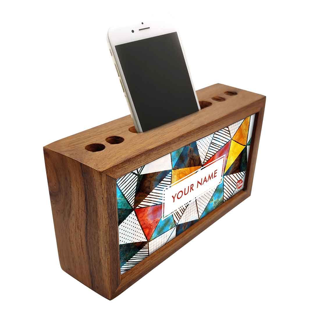 Custom-Made Wood desktop organizer shelf - Stained Glass - Image 2