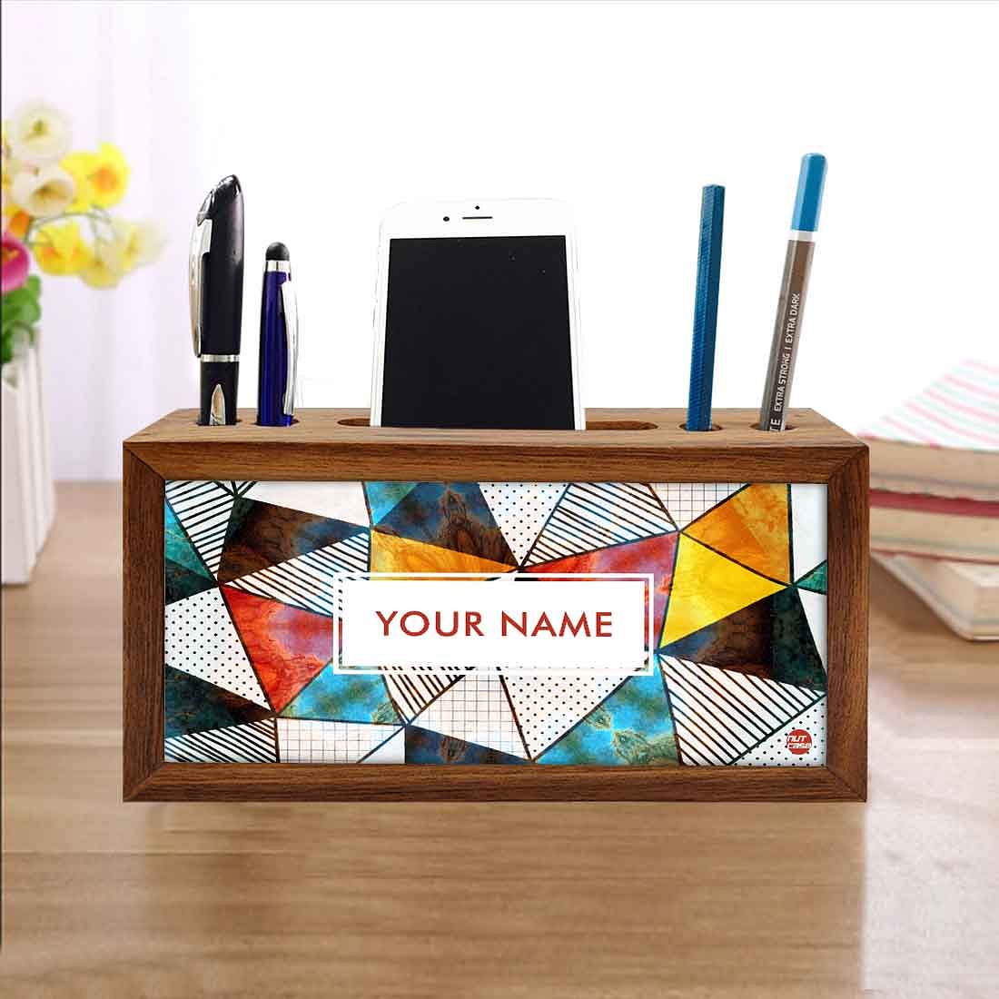 Custom-Made Wood desktop organizer shelf - Stained Glass - Image 4
