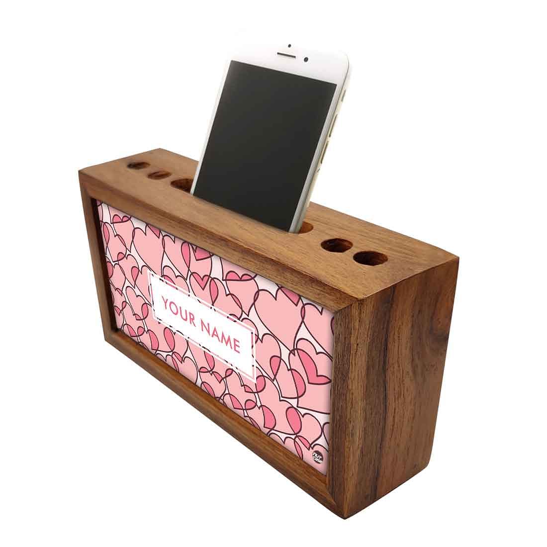 Customized personalised desk organizer - Mix Hearts - Image 3