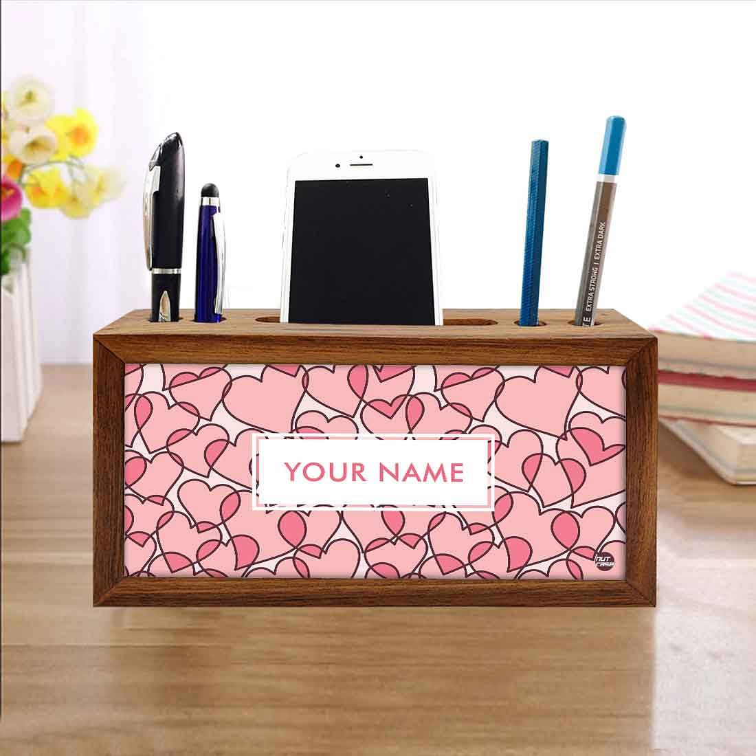 Customized personalised desk organizer - Mix Hearts - Image 4