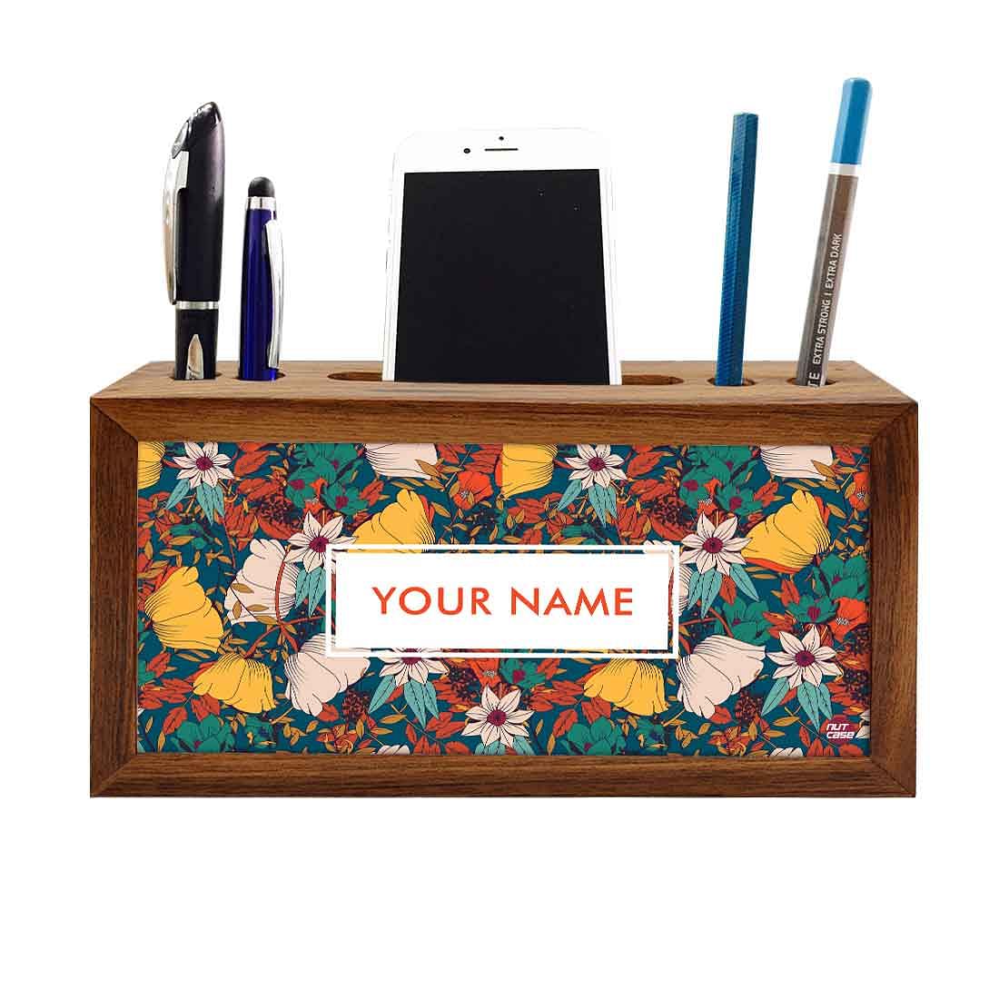 Personalized Wooden Desk Organizer - Elegance