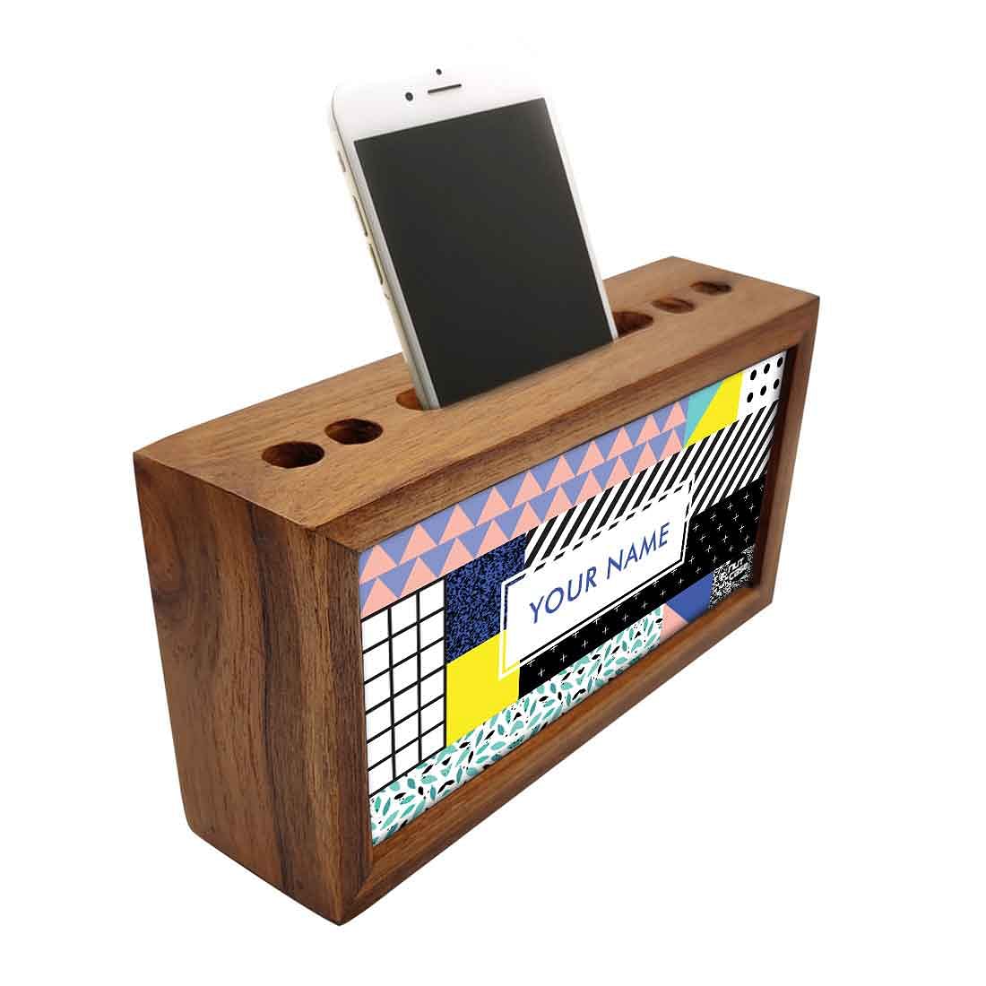 Custom Wooden Desk Organiser - Geometry - Image 2