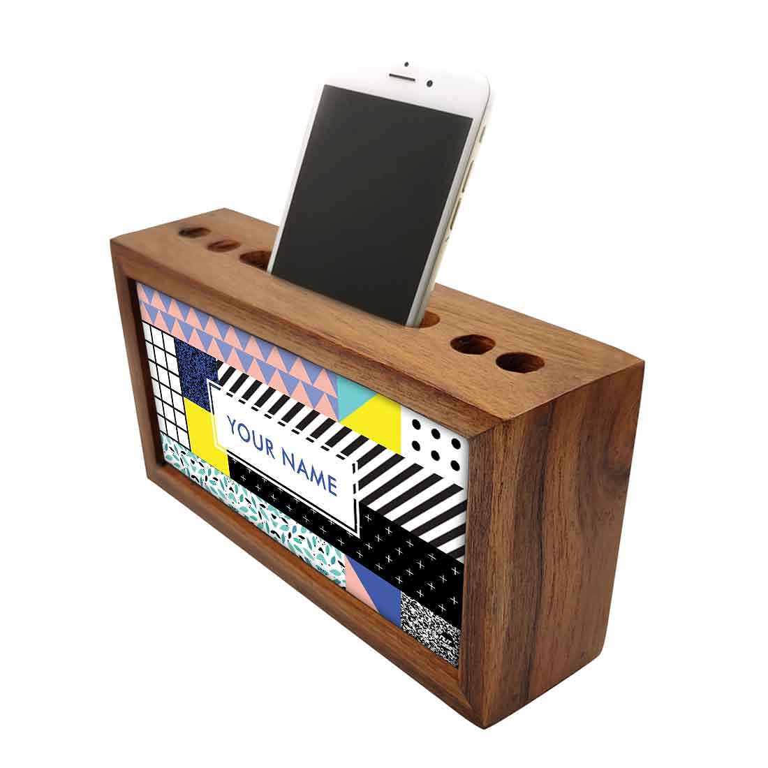 Custom Wooden Desk Organiser - Geometry - Image 3