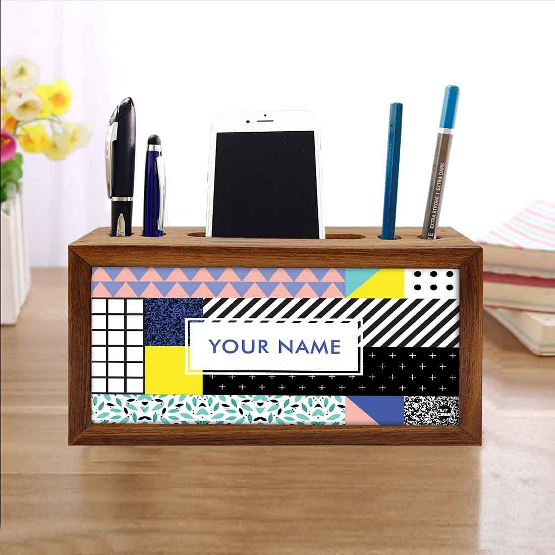 Custom Wooden Desk Organiser - Geometry - Image 4
