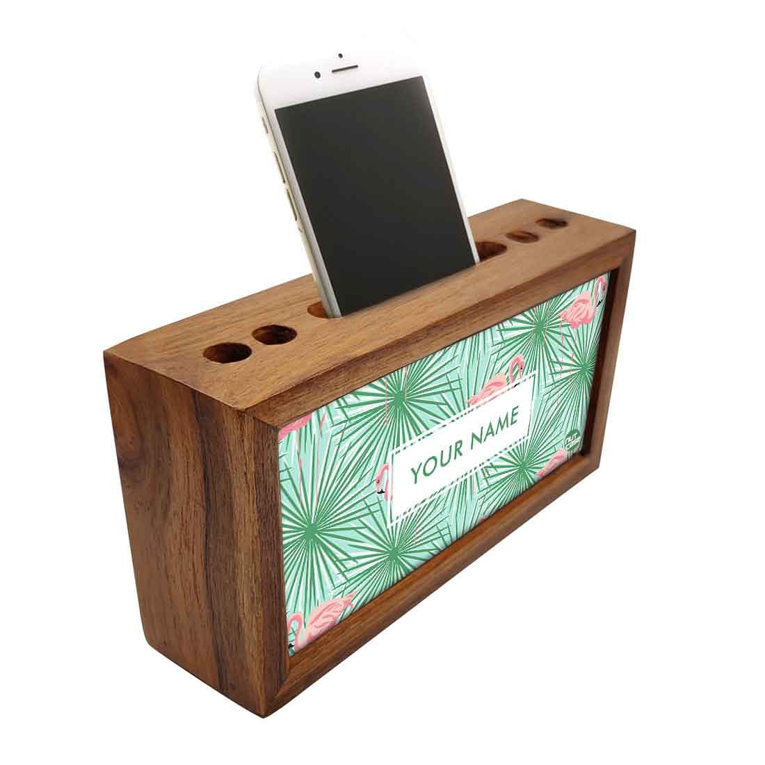 Custom-Made Wooden desk caddy - Flamingo - Image 2