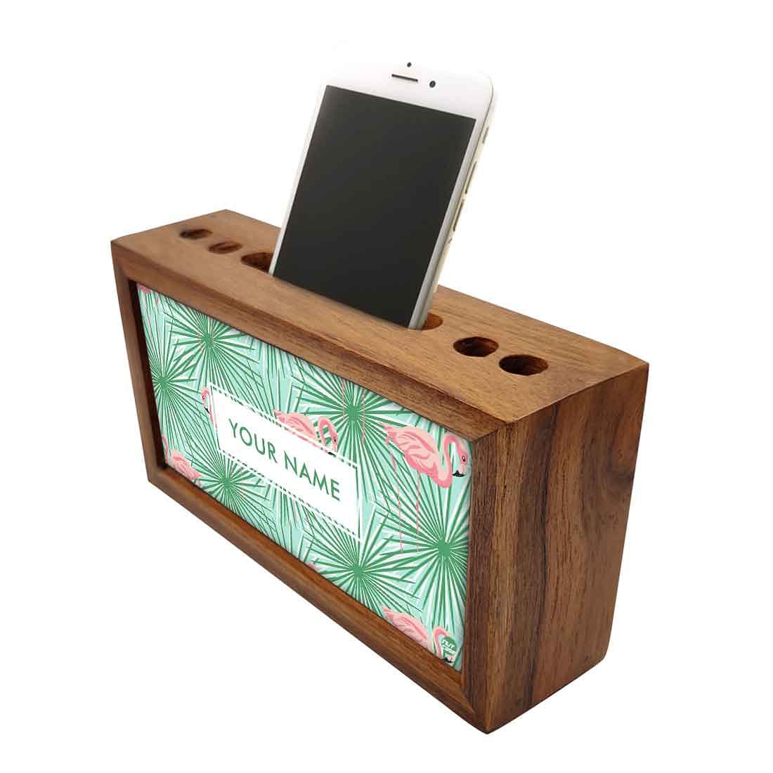 Custom-Made Wooden desk caddy - Flamingo - Image 3