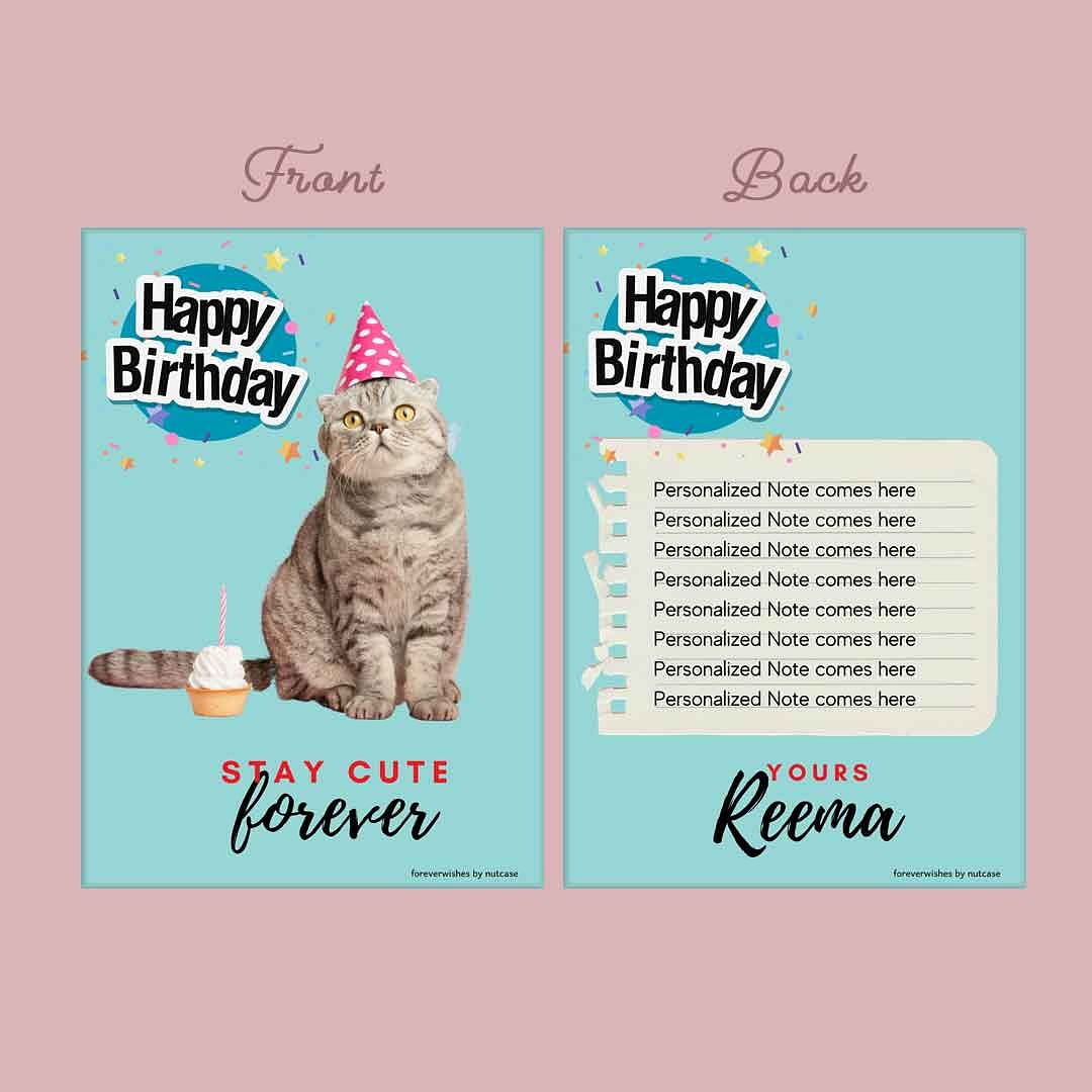 Personalized Birthday Greetings Cards for Friends - Forever 0002 - Image 3