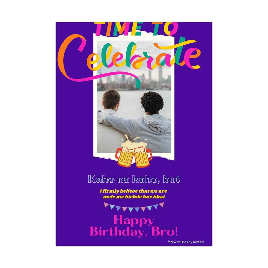 Create Birthday Card with Photo for Brother - Bro 0005