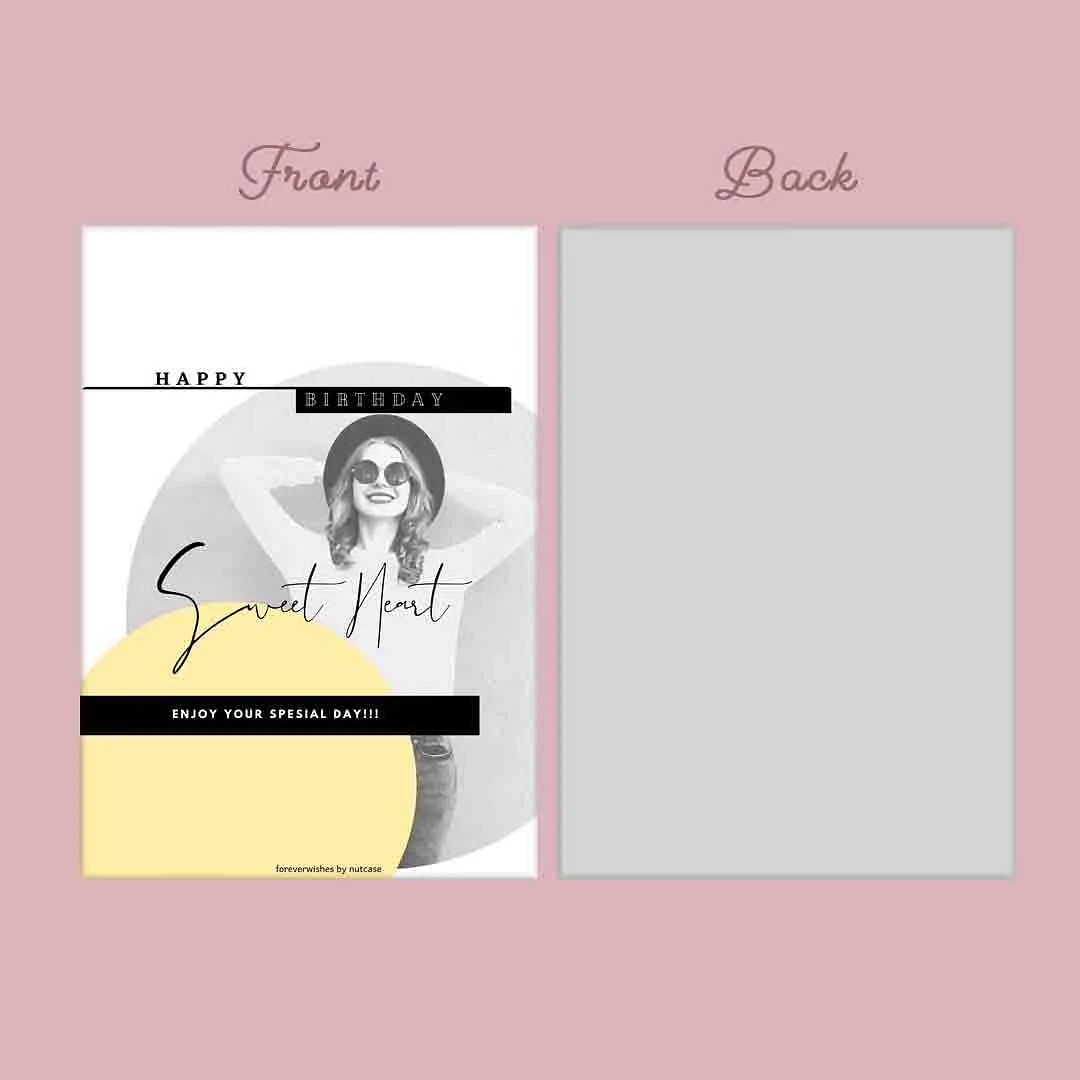 Happy Birthday Personalised Card for Love - Sweet Hearts 0011 - Image 3