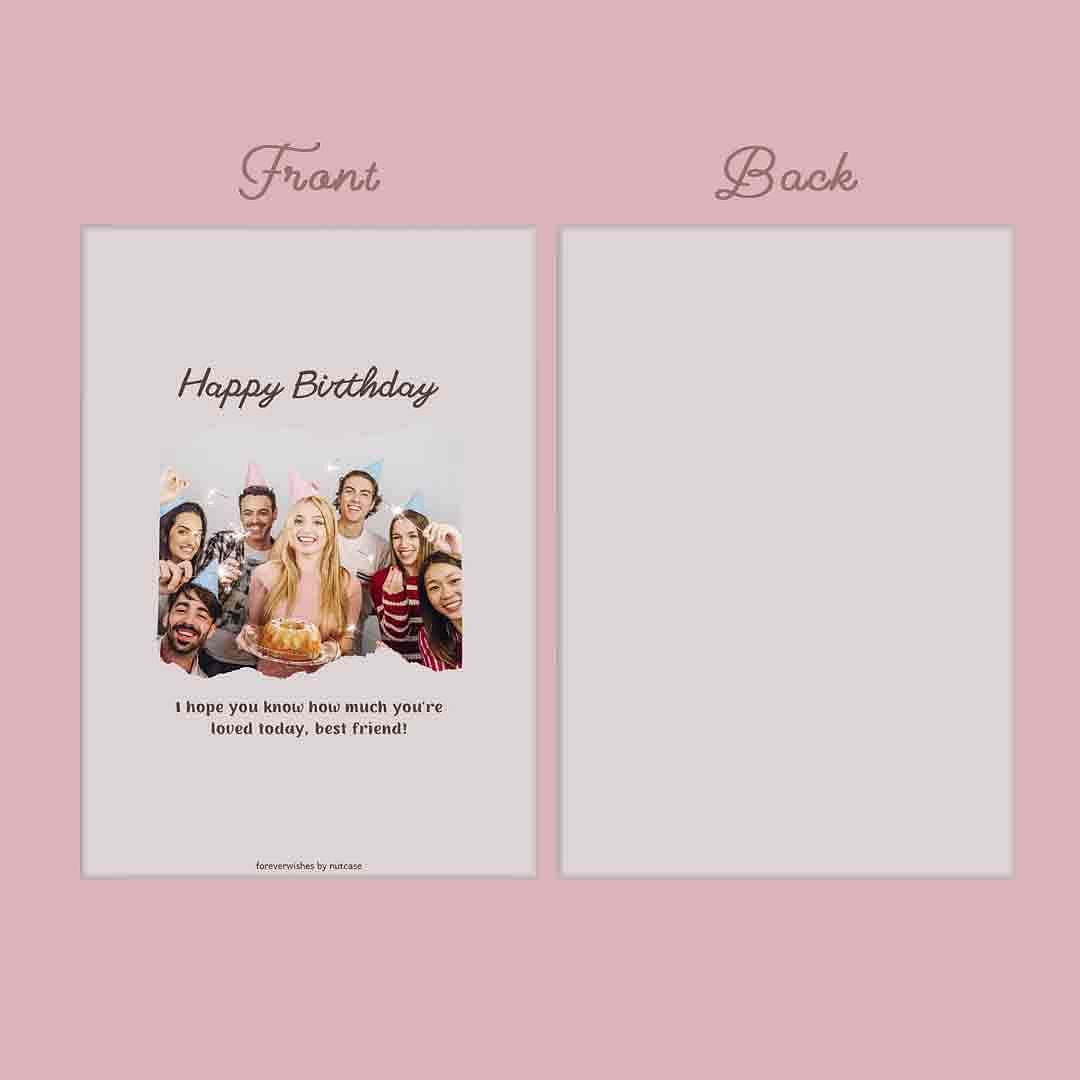 Personalized Birthday Greetings Cards for Friends - Best Friend 0014 - Image 3