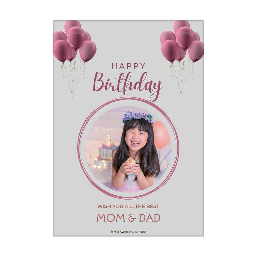 Custom Create Birthday Card with photo - Mom and Dad 0017