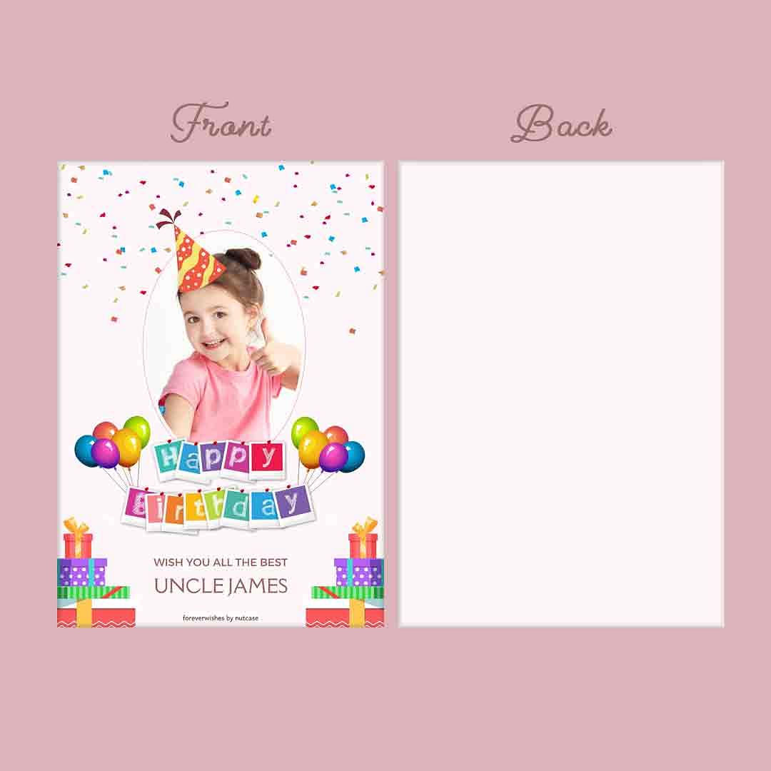 Personalised kids Birthday Cards for Birthday Wish - All The Best 0021 - Image 3