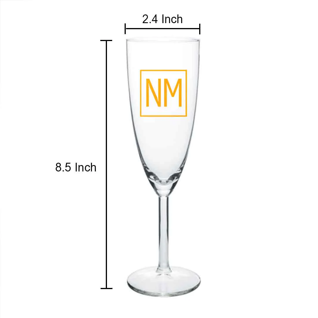 Personalised Unique Champagne Flutes Anniversary Gift for Husband - Initials Monogram - Image 5