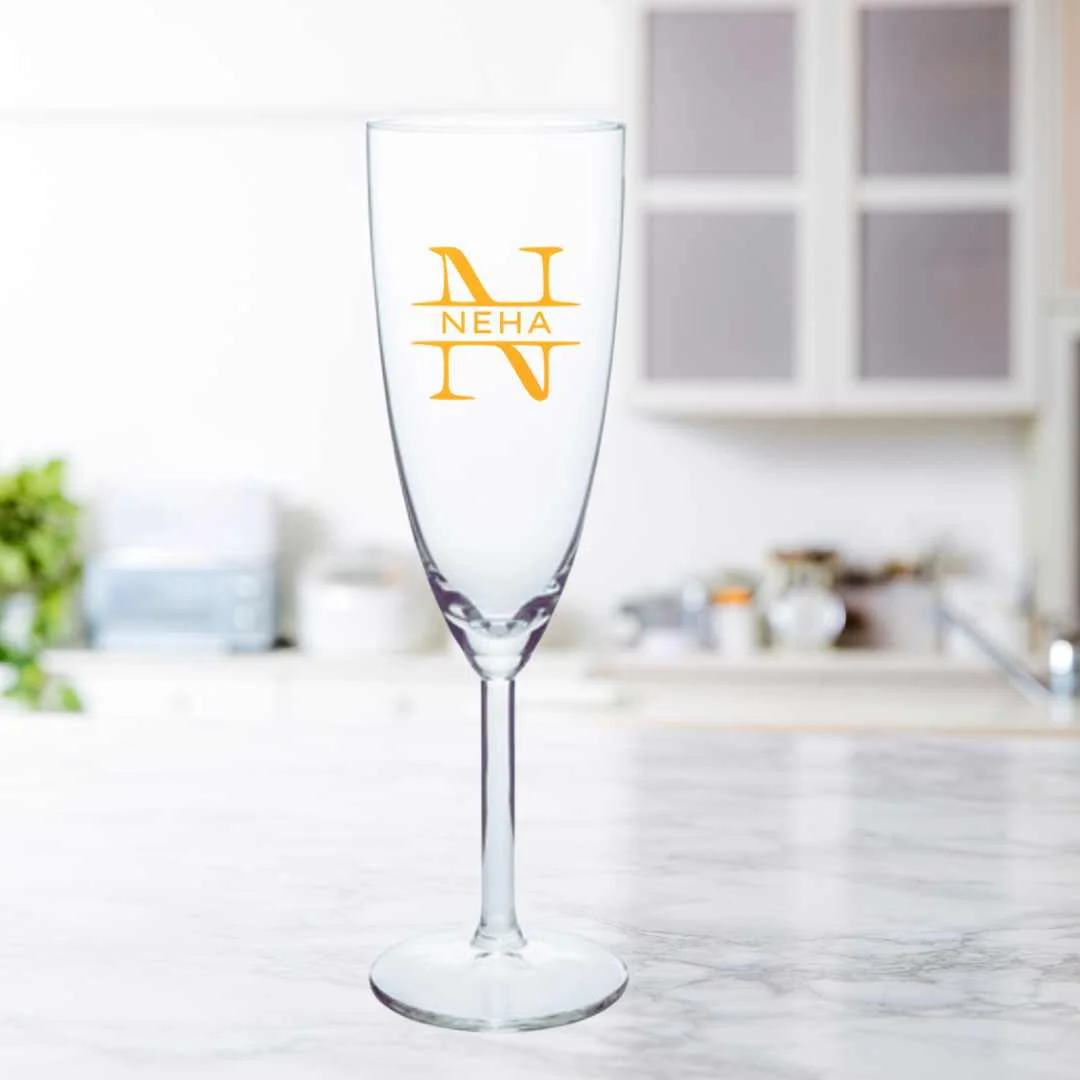 Personalised Champagne Flutes Glasses Birthday Gifts for Girls - Monogram Name - Image 2