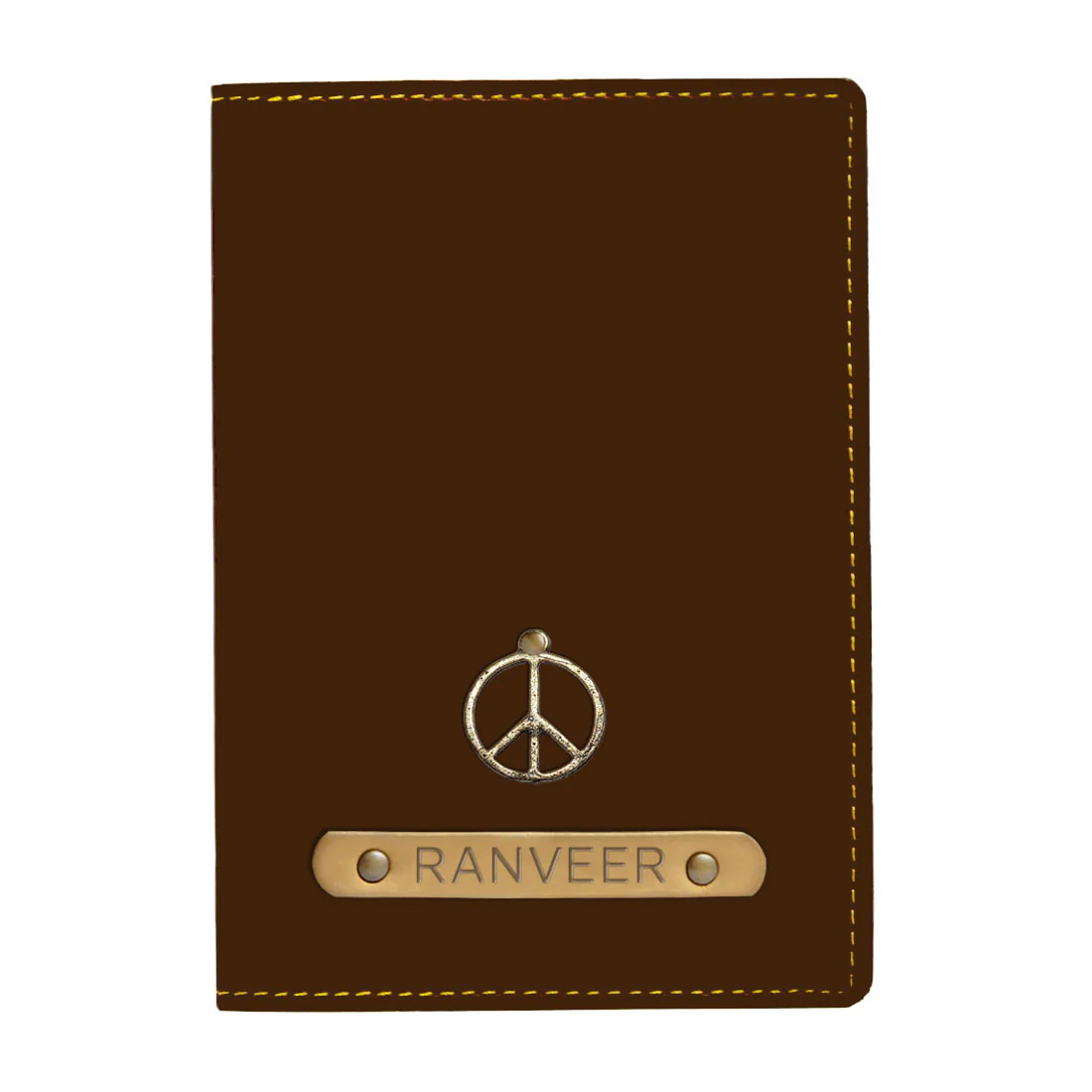 Personalised Travel Document Holder Passport Added Charm - Peace Sign - Image 10