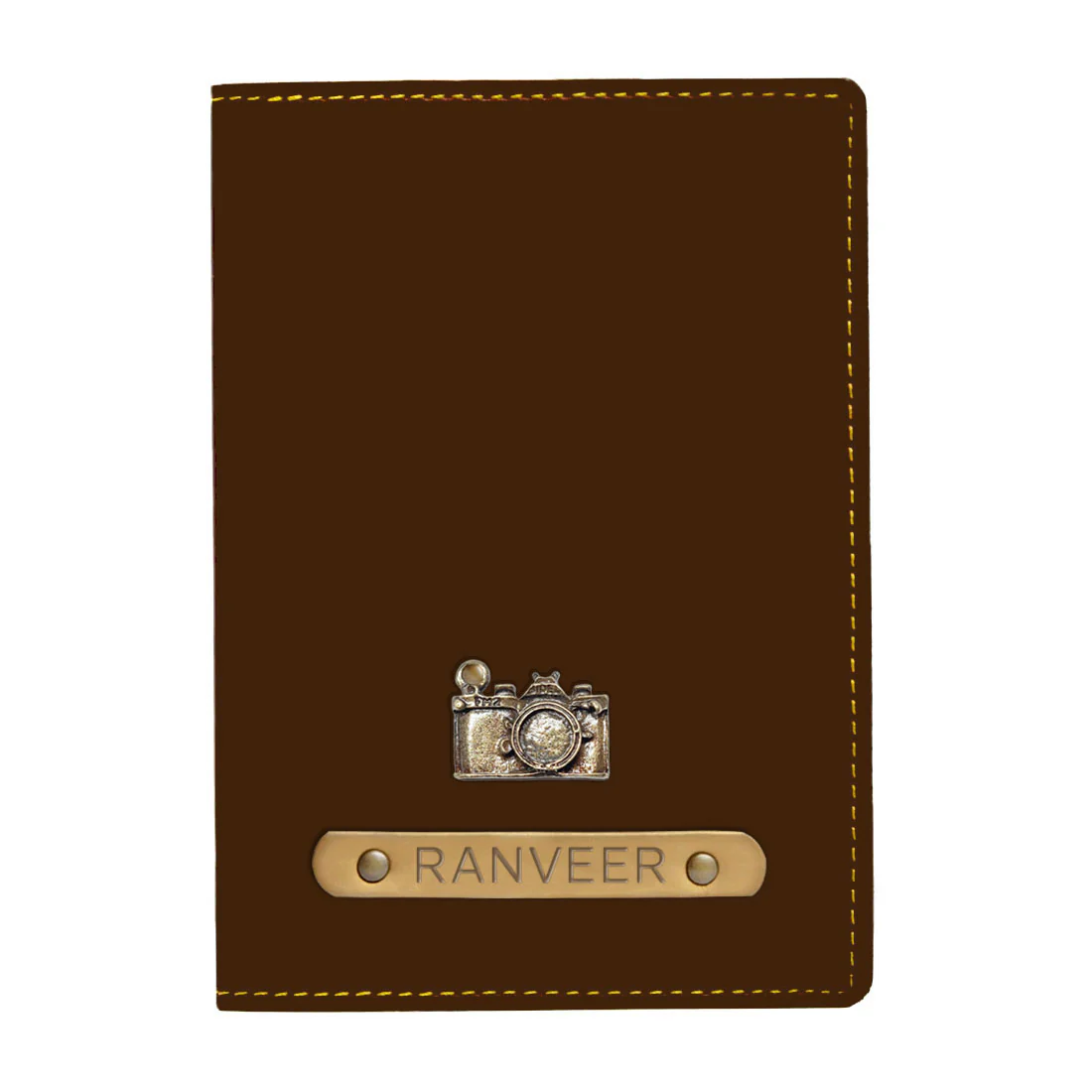 Customized Travel Wallet Passport Cover with Charm - Camera - Image 10