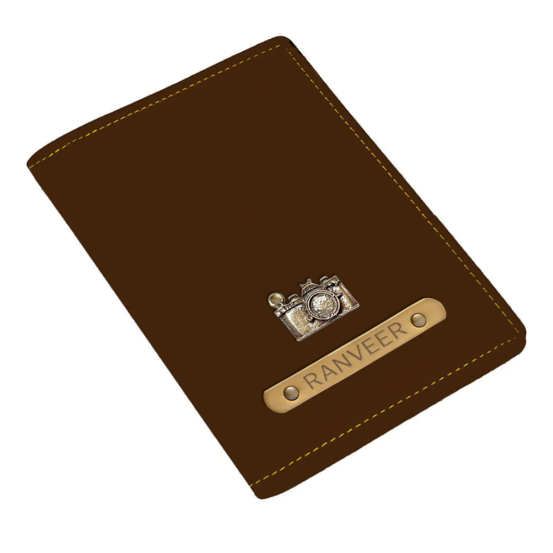 Customized Travel Wallet Passport Cover with Charm - Camera - Image 11