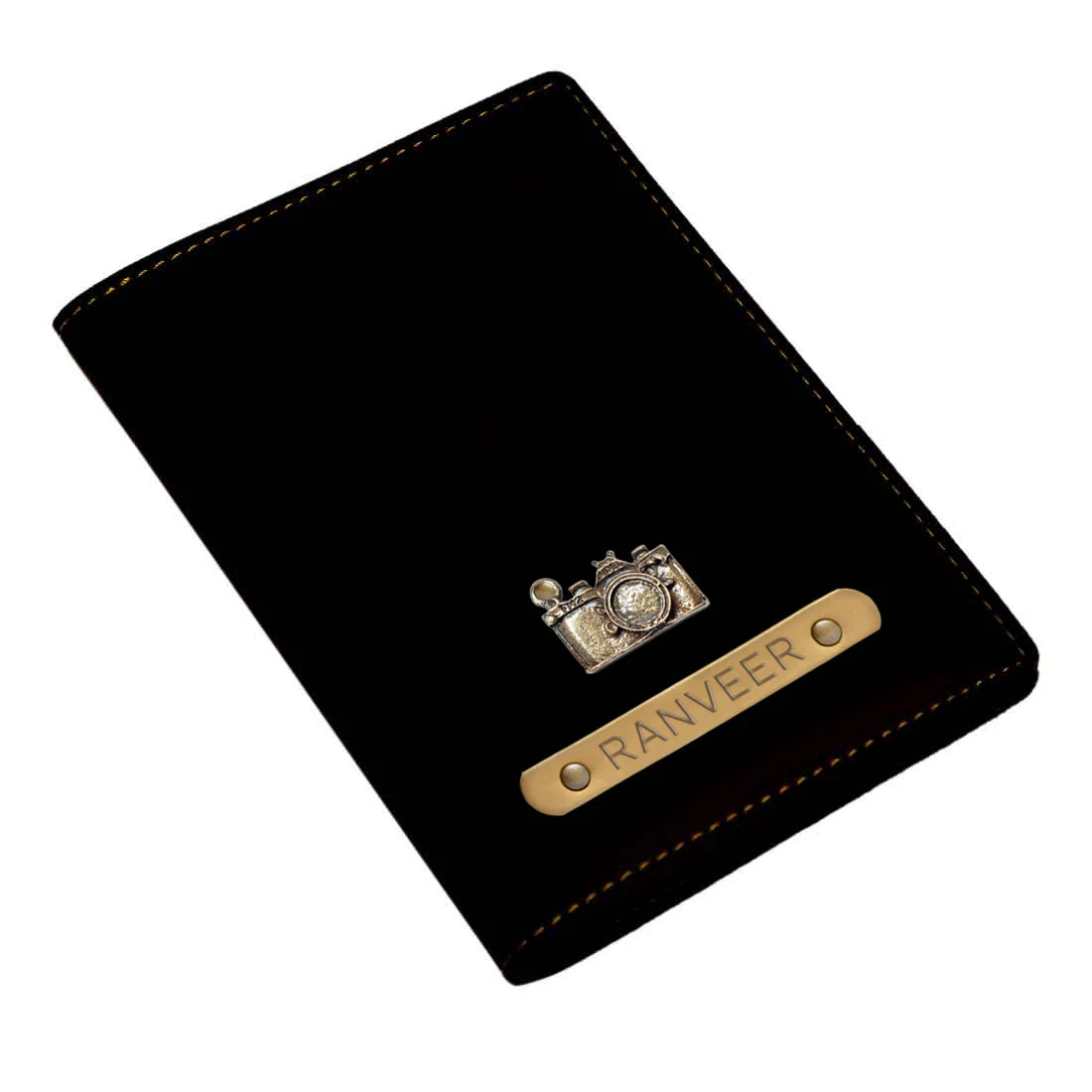 Customized Travel Wallet Passport Cover with Charm - Camera - Image 5