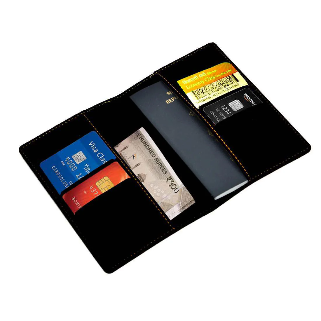 Customized Travel Wallet Passport Cover with Charm - Camera - Image 6