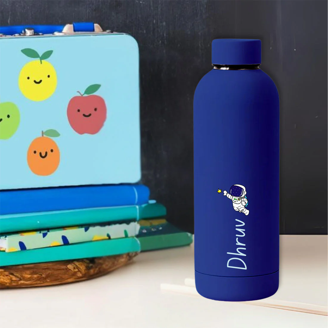 Personalised Childrens Bottles with Name-Double Insulated Bottle for Travel, Shool, Home BPA Free, Leakproof - Astronaut Design - Image 18