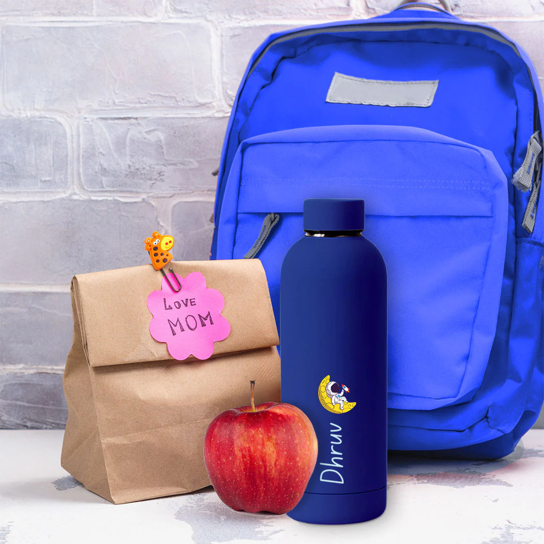 Personalised Childrens Bottles with Name-Double Insulated Bottle for Travel, Shool, Home BPA Free, Leakproof - Astronaut Design - Image 26