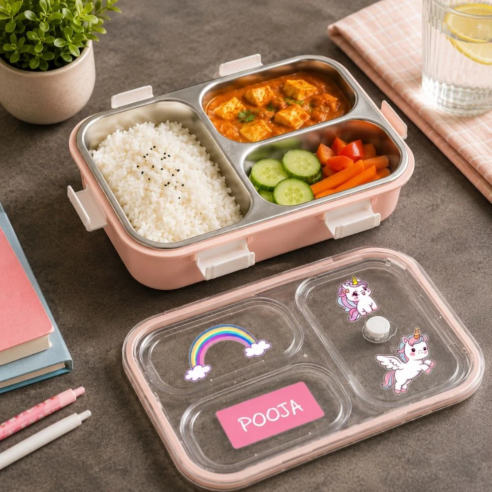 Personalised Childrens Lunch Box Stainless Steel Insulated Tiffin Box - Image 13