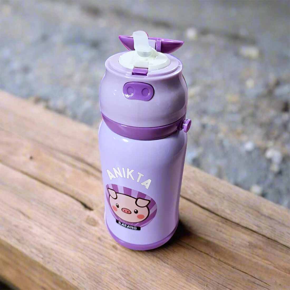 Personalised Childs Water Bottle with Name Printed Sipper Bottle for Kids - Image 6