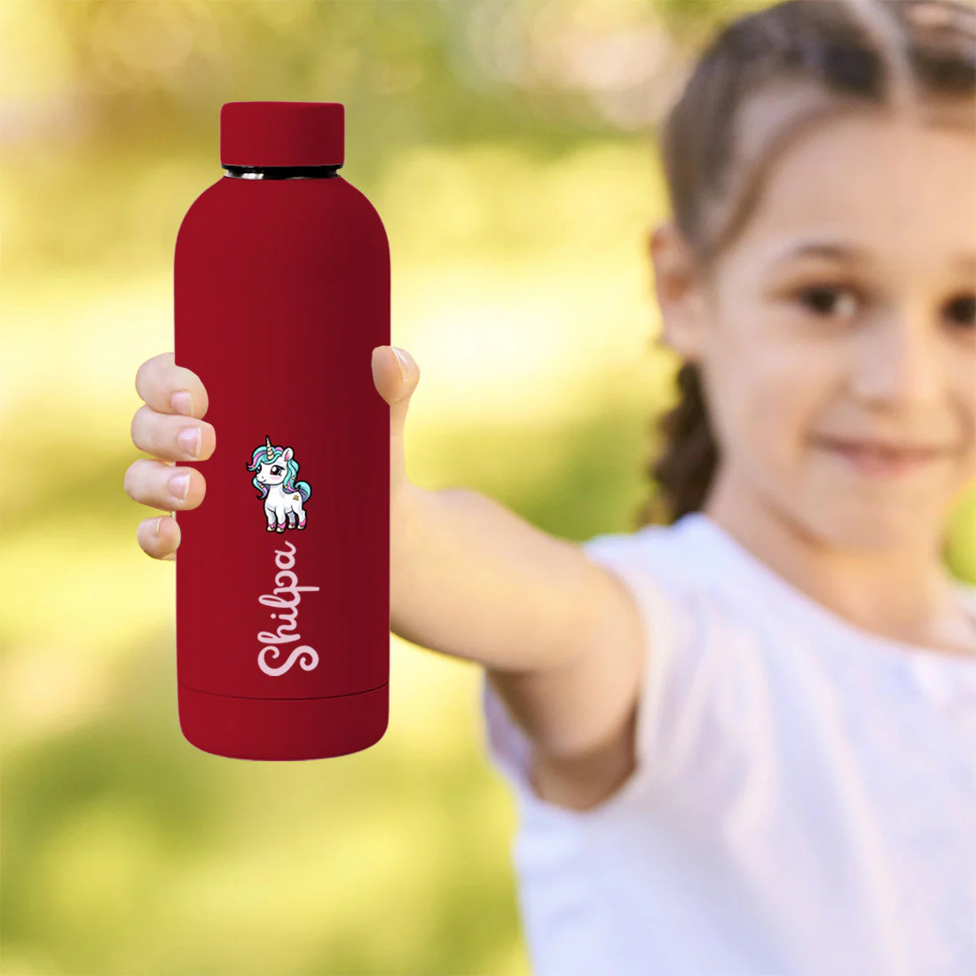 Personalised Childs Water Bottle with Name-Double Insulated Bottle with Unicorn for Travel, Shool, Home - BPA Free, Leakproof - - Image 31