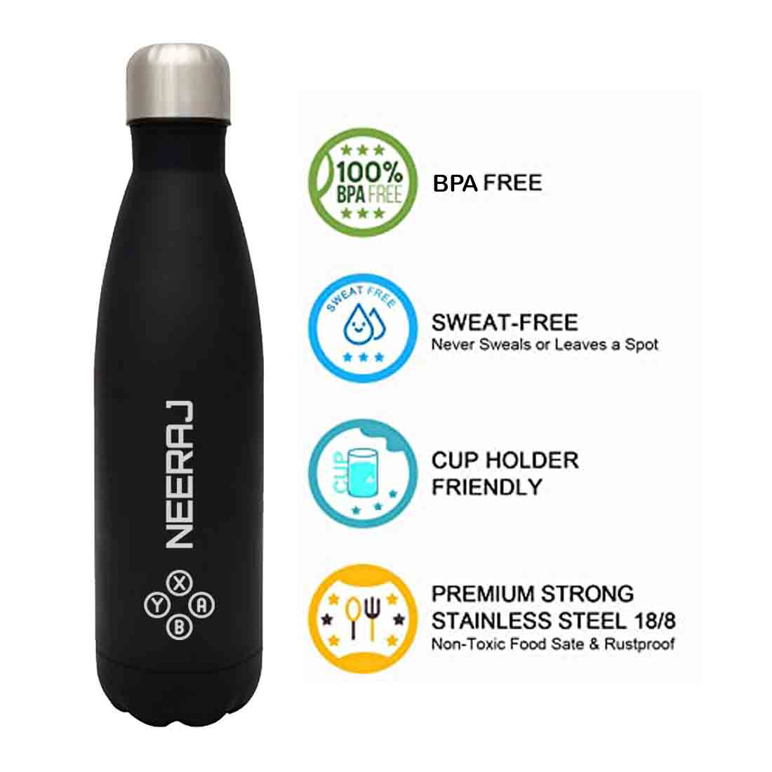 Personalised Drink Bottles Leak Proof Double Insulated Bottle for Office Use 500 ml - Image 8