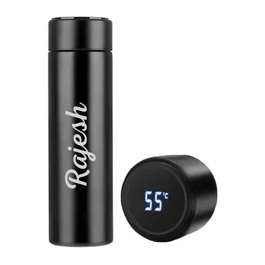 Custom Flask Thermos Bottle for Tea With LED Display Engraved Name - Add Name - Image 2