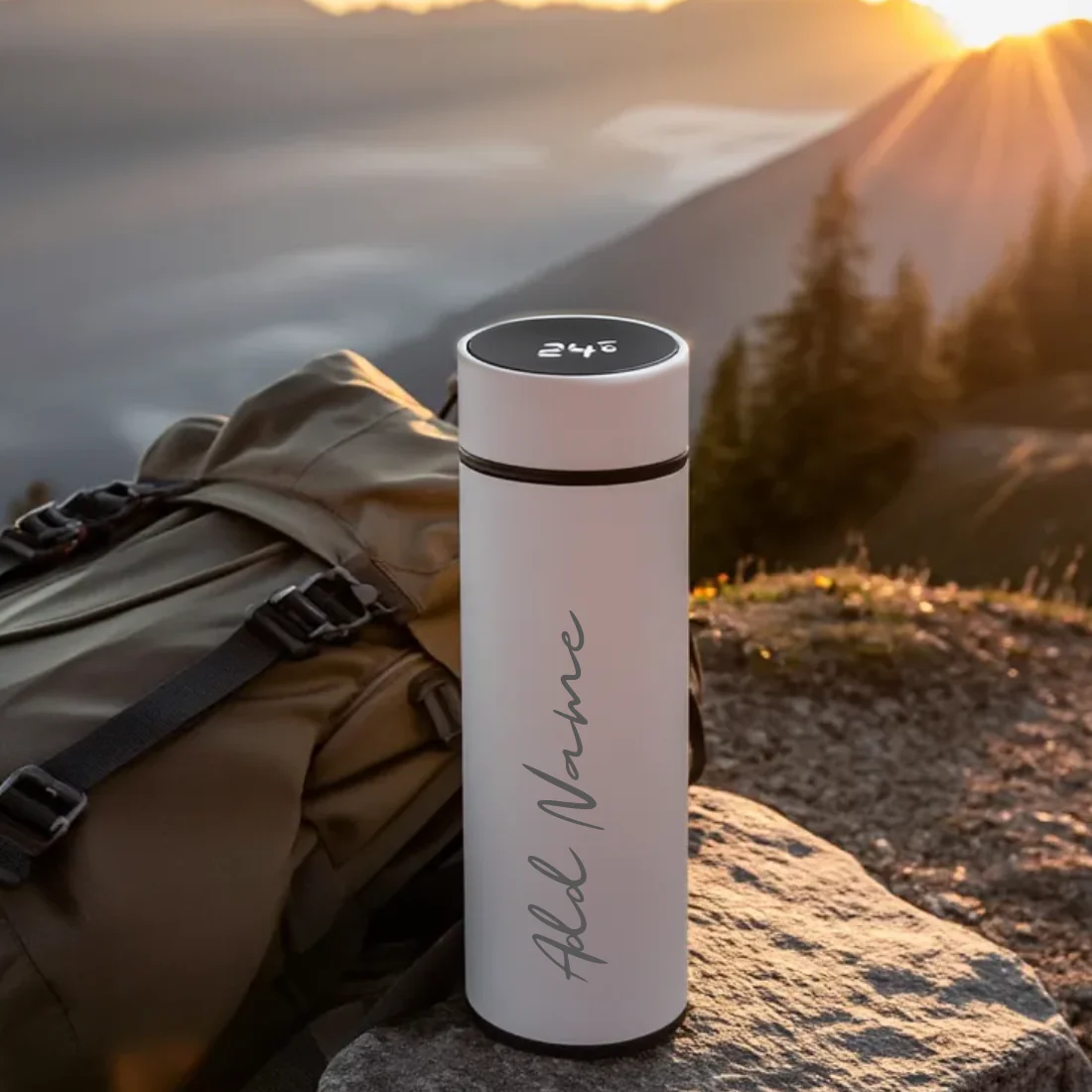 Personalised Flasks Engraved Stainless Steel Temperature Bottle for Tea - Full Name