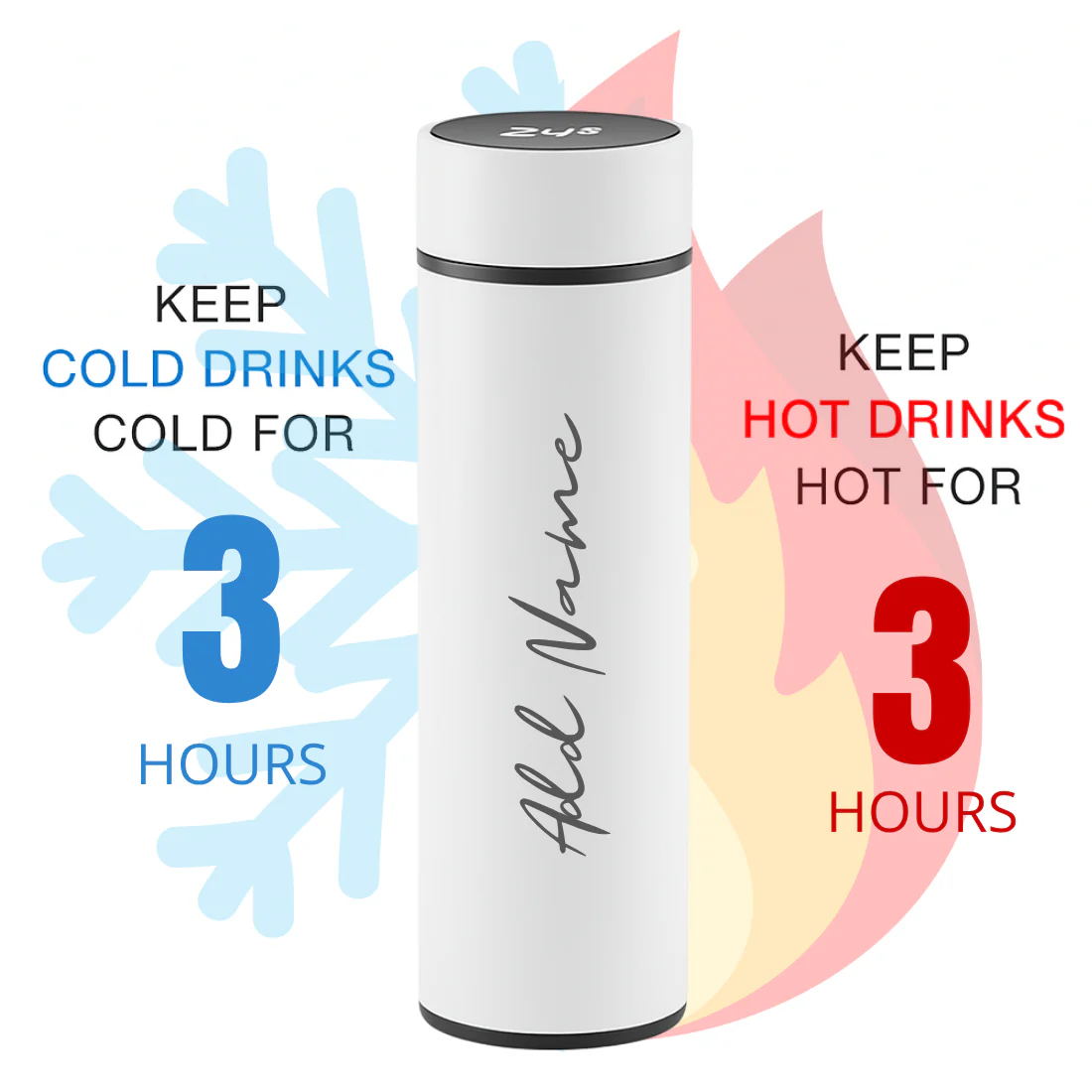 Personalised Flasks Engraved Stainless Steel Temperature Bottle for Tea - Full Name - Image 13