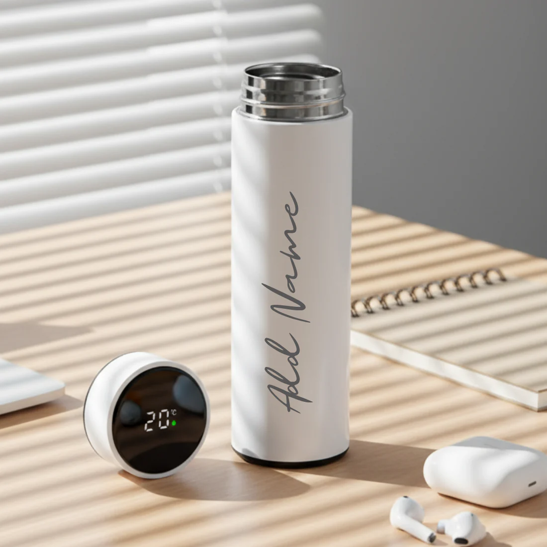 Personalised Flasks Engraved Stainless Steel Temperature Bottle for Tea - Full Name - Image 5