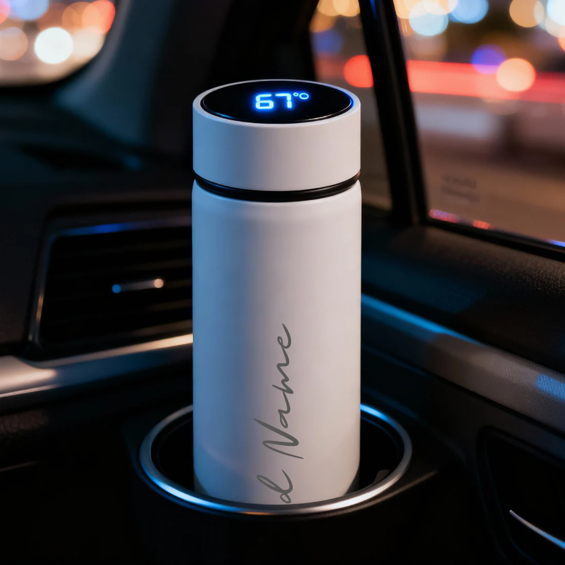 Personalised Flasks Engraved Stainless Steel Temperature Bottle for Tea - Full Name - Image 9
