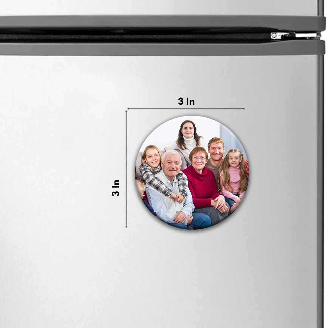 Personalised Fridge Magnets Photo Magnets for Fridge-7.5 cm - Image 9