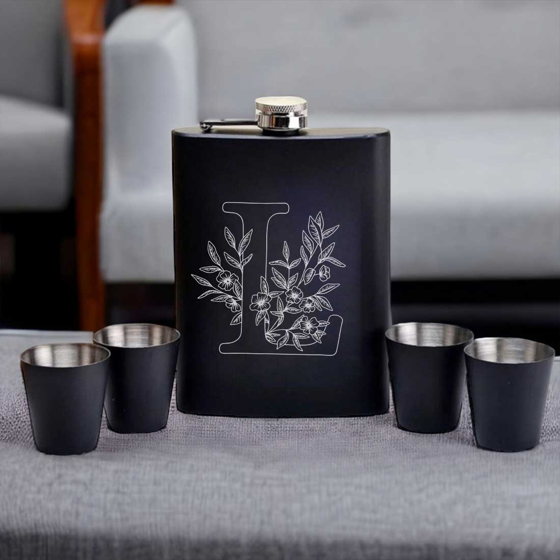 Custom Engraved Flask for Men With Funnel Anniversary Gift for Husband - Leaf - Image 9