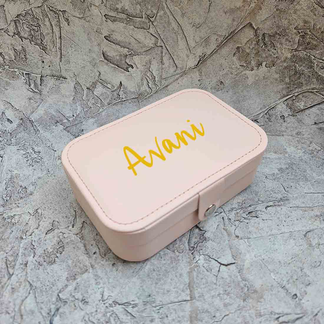Personalised jewellery Box Organizer for Travel Storage Case for Rings Earrings and Pendants - Image 4