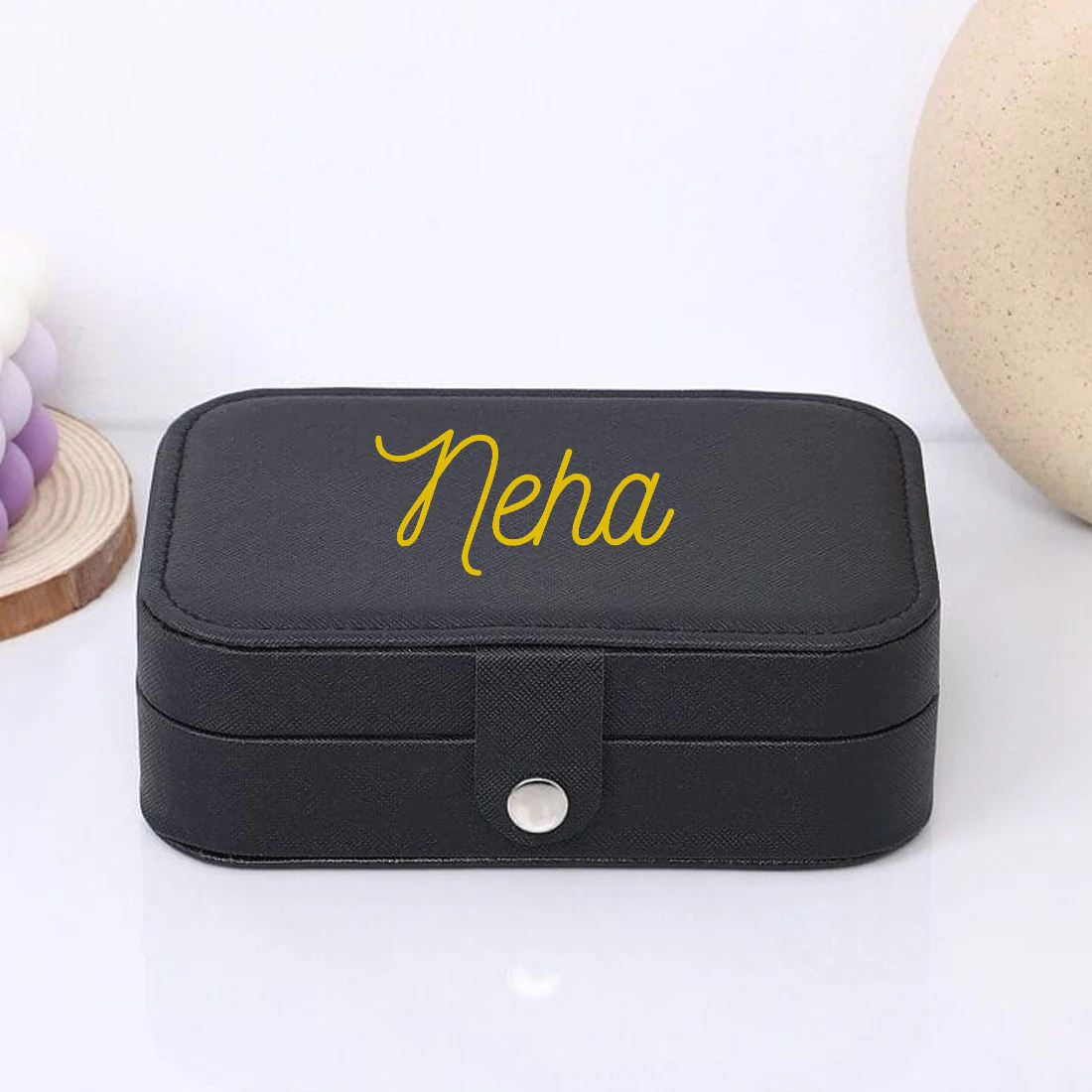 Personalized Jewellery Box Organizer For Travel jewelry Case for Earrings Pendant - Add Name - Image 9