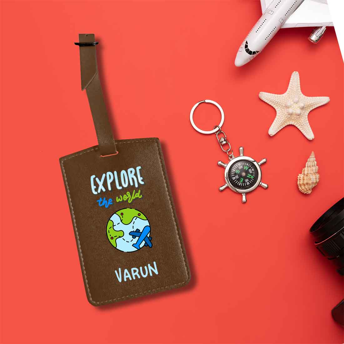 Personalised Luggage Bag Tags for Kids Designer PU Leather Tags - Image 10