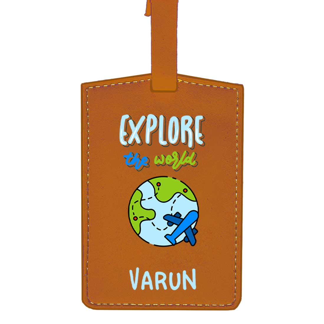 Personalised Luggage Bag Tags for Kids Designer PU Leather Tags - Image 20
