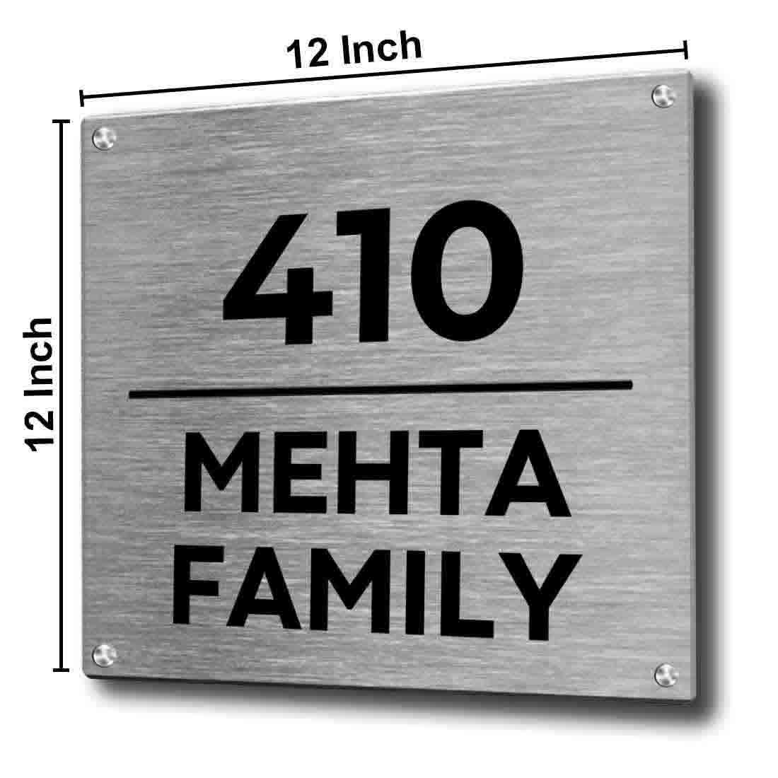 Personalised Metal Square Name Plate for House Outdoor Name Board - Image 4