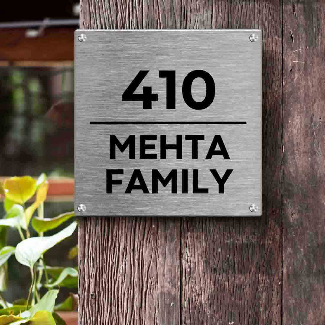Personalised Metal Square Name Plate for House Outdoor Name Board - Image 5