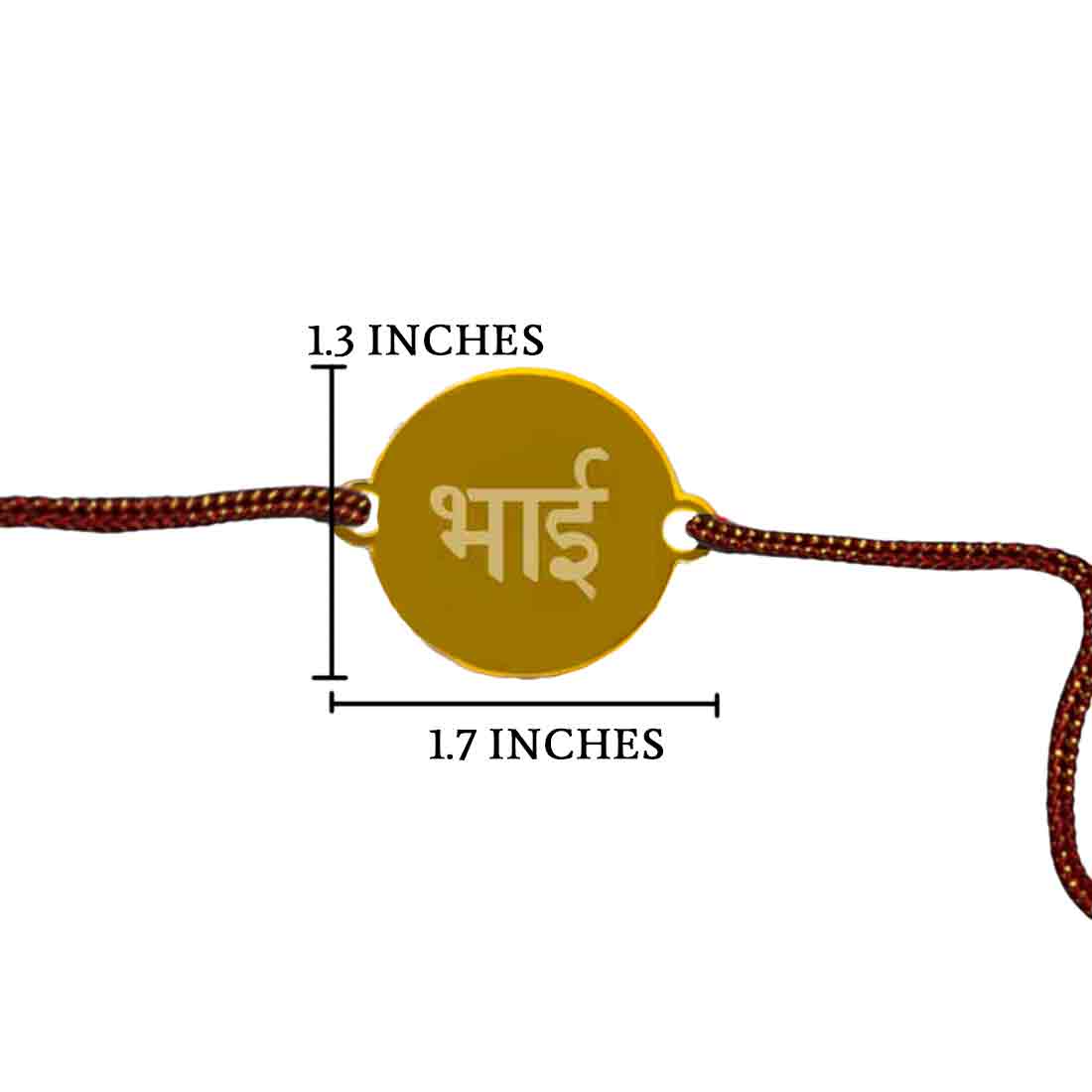 Personalised Name Rakhi For Your Brother- Custom Gold Acrylic Stylish Rakhis - Image 3