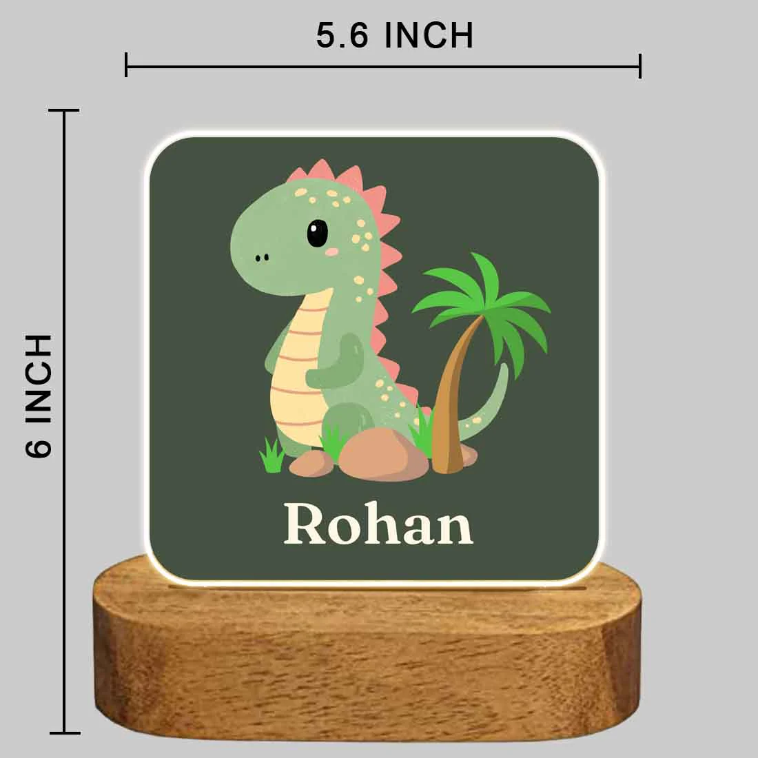 Personalised Night Led Lamp for Kids Room Custom Night Light - Dinosaur - Image 4
