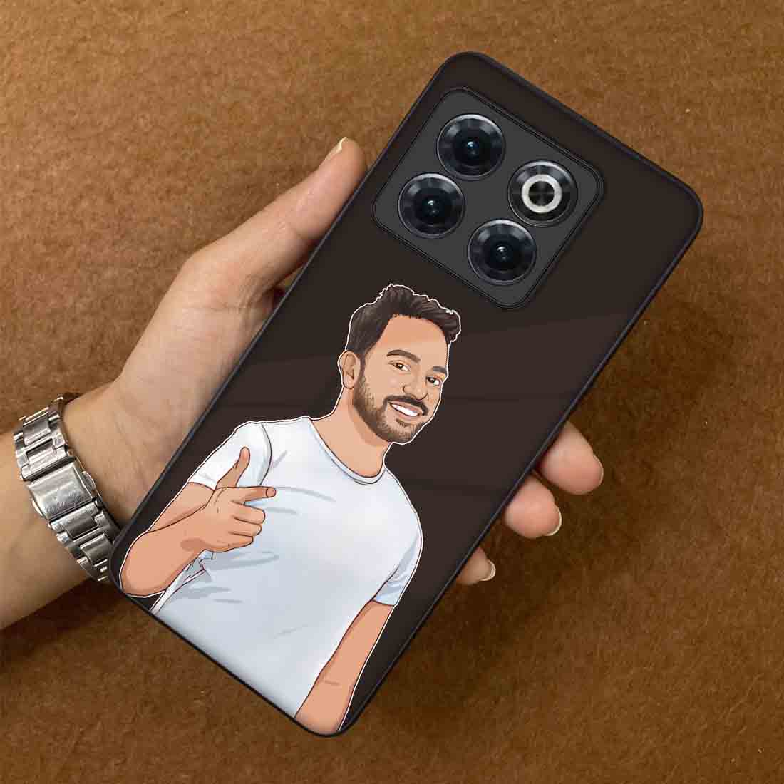 Personalised One Plus 10t Mobile Cover Mobile Case with Image - Cartoon Filter - Image 3