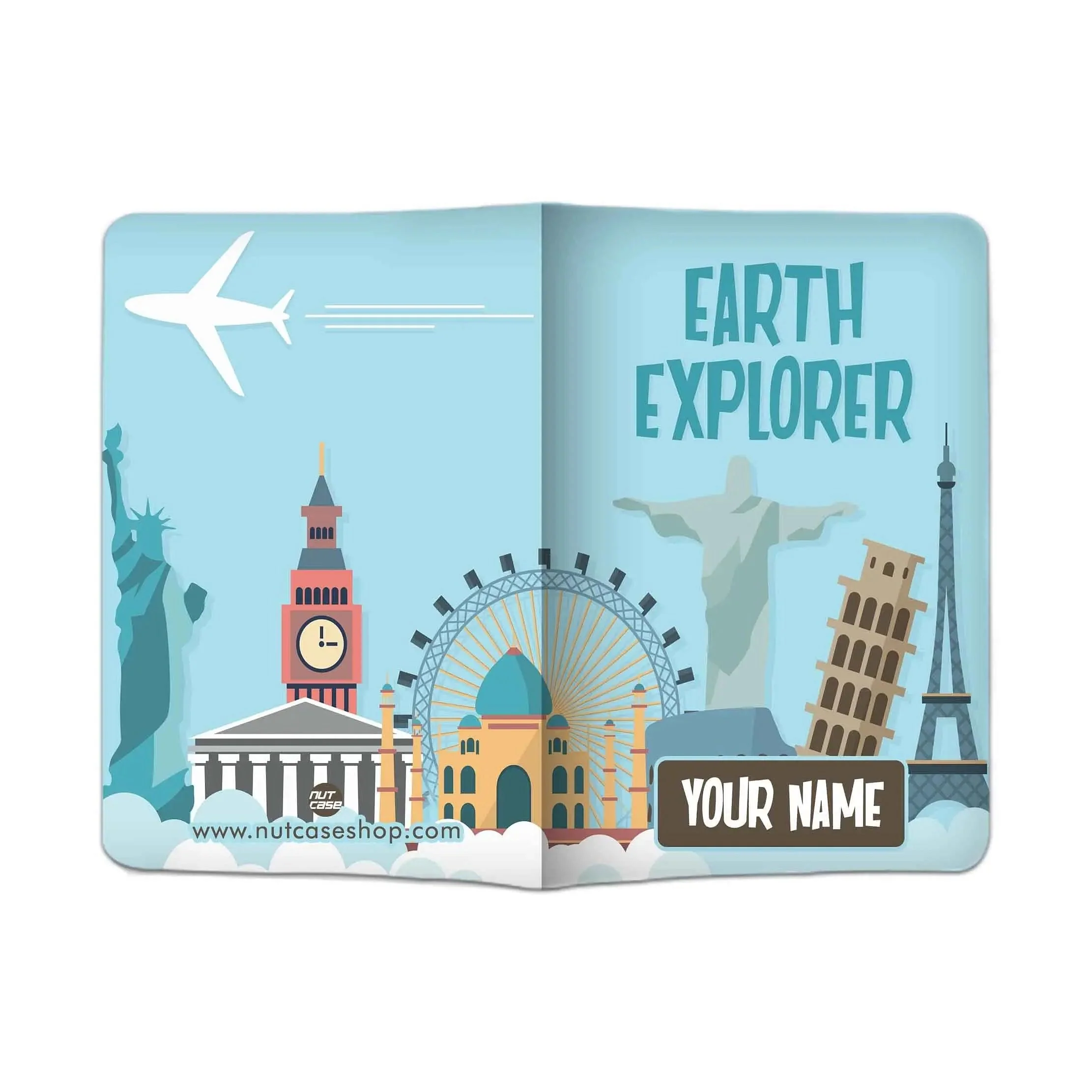 Personalized Leather Passport Cover - Earth Explorer - Image 3