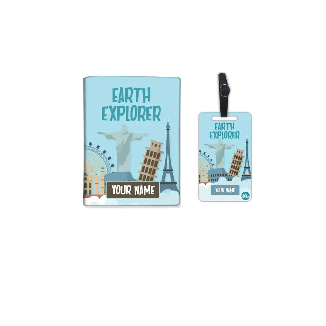 Personalized Leather Passport Cover - Earth Explorer - Image 4